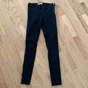 Forever 21 black jean jeggings side zipper XS